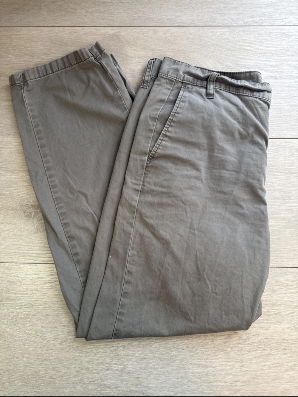 J Crew Slouchy Boyfriend Chino Pants Womens 28 Re-Imagined Gray Olive Green